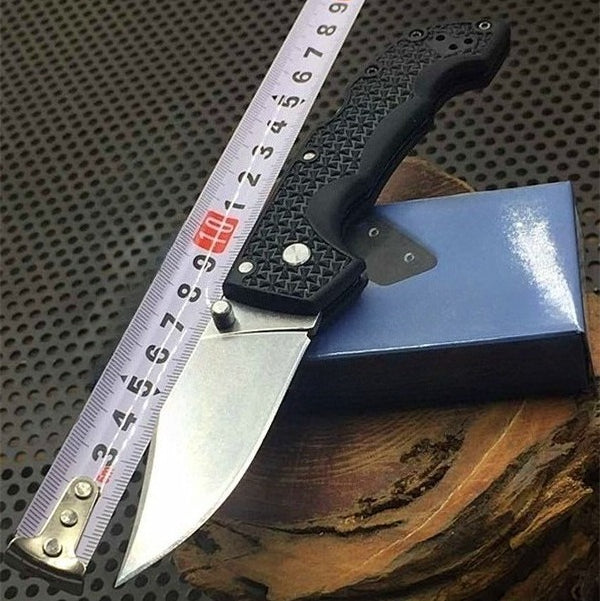 Black Fiberglass Reinforced Nylon Handle 420HC Outdoor Folding Knife