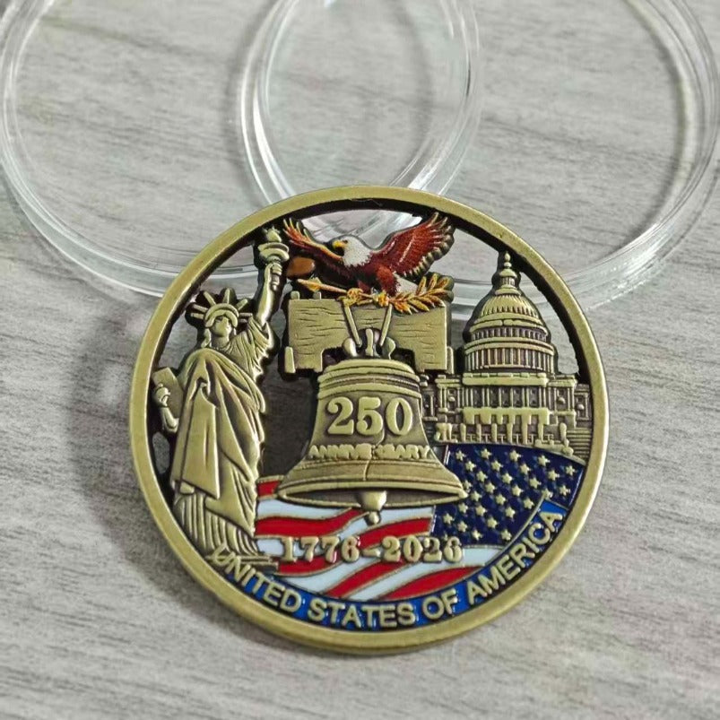 U.S. 250th Anniversary Statue of Liberty Commemorative Coin & Gift Medal