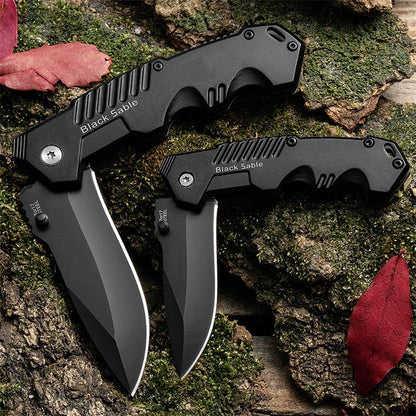 Portable Folding Outdoor Black Pocket Tool Large and Small Size