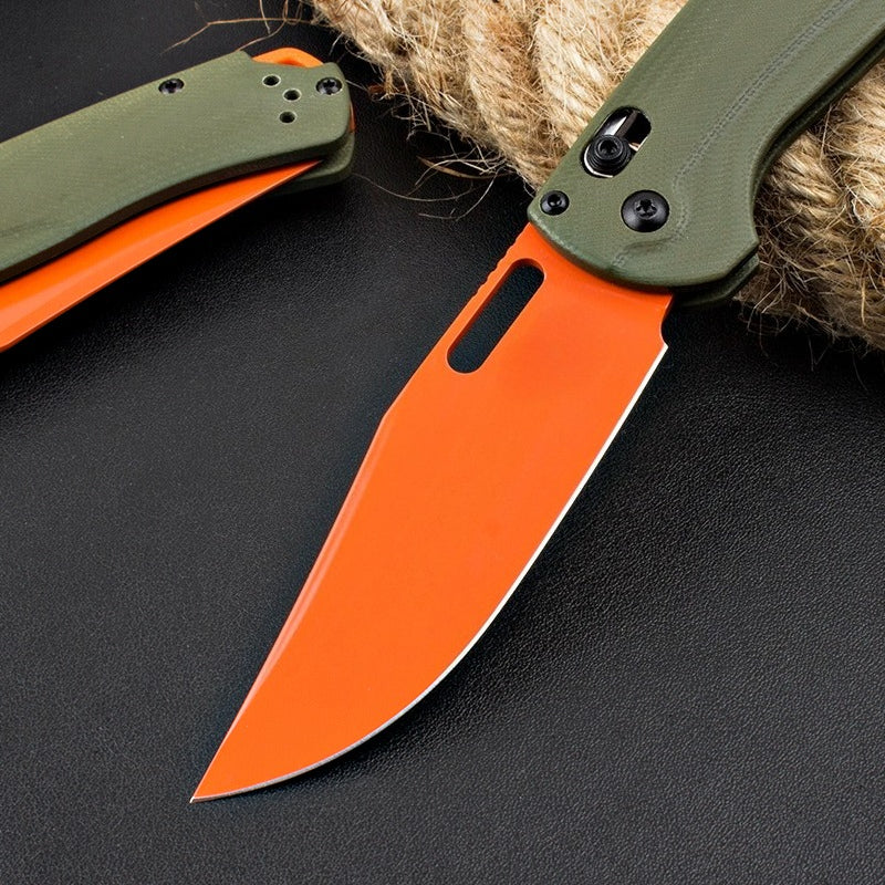 BM15535 Green G10 Handle Outdoor Folding Knife