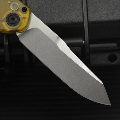 BM9400 PEA Transparent Handle D2 Steel Outdoor Portable Knife