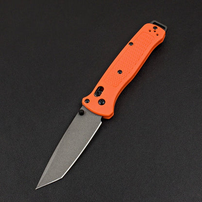 BM537GY Orange Fiberglass Handle Folding Outdoor Knife
