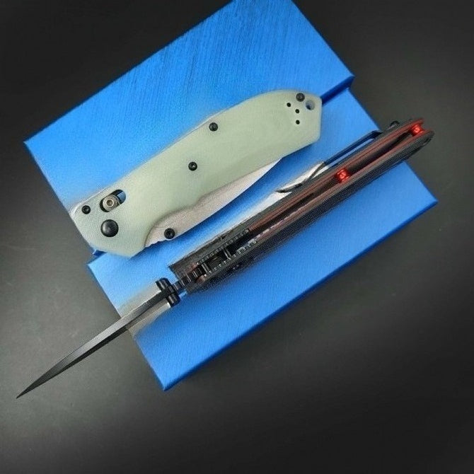 BM560 CPM-M4 Stonewashed Black Titanium-Plated Outdoor Folding Knife
