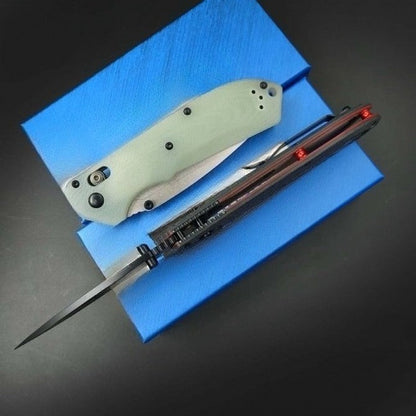 BM560 CPM-M4 Stonewashed Black Titanium-Plated Outdoor Folding Knife
