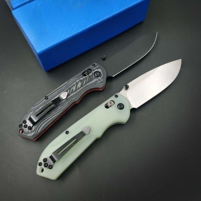 BM560 CPM-M4 Stonewashed Black Titanium-Plated Outdoor Folding Knife