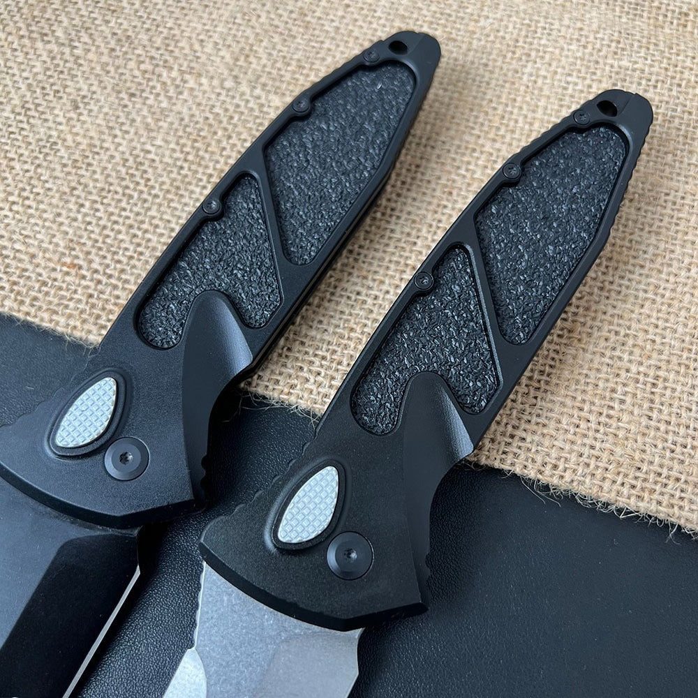 Damascus Steel-clad Aluminum Alloy Handle Outdoor Portable Knife