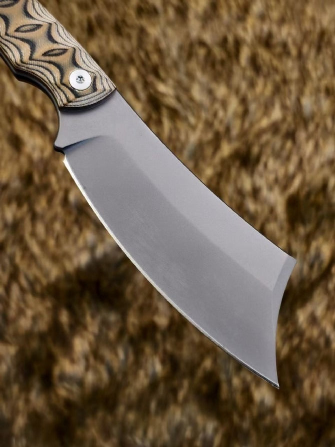 USA-10 Steel Dual-tone G10 Sand-colored K-sheath Outdoor Knife