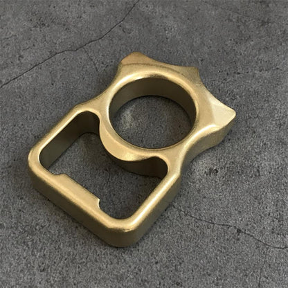Stonewashed Brass Bottle Opening EDC Keychain Backpack EDC Tool