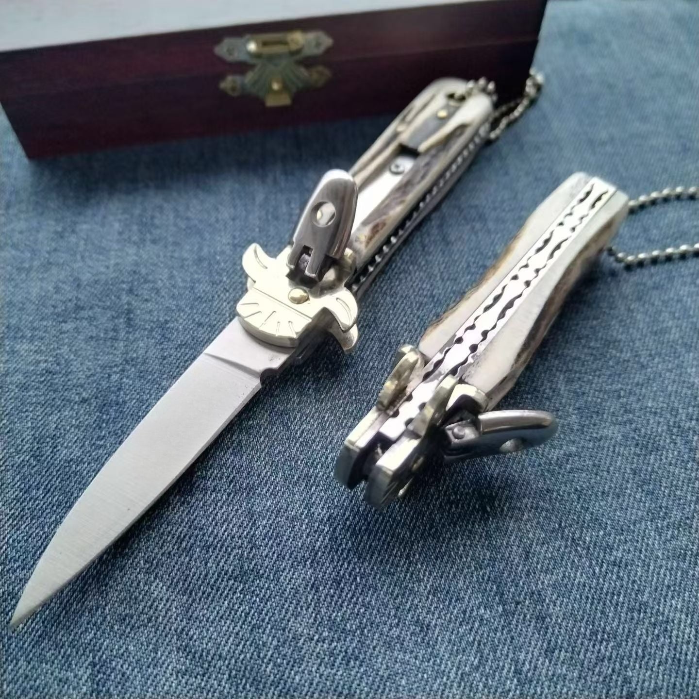 Small Deer Antler Handle D2 Outdoor Portable Knife