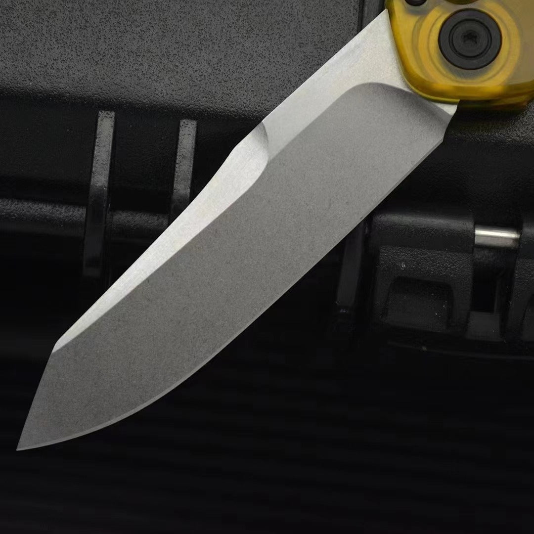 BM9400 PEA Transparent Handle D2 Steel Outdoor Portable Knife