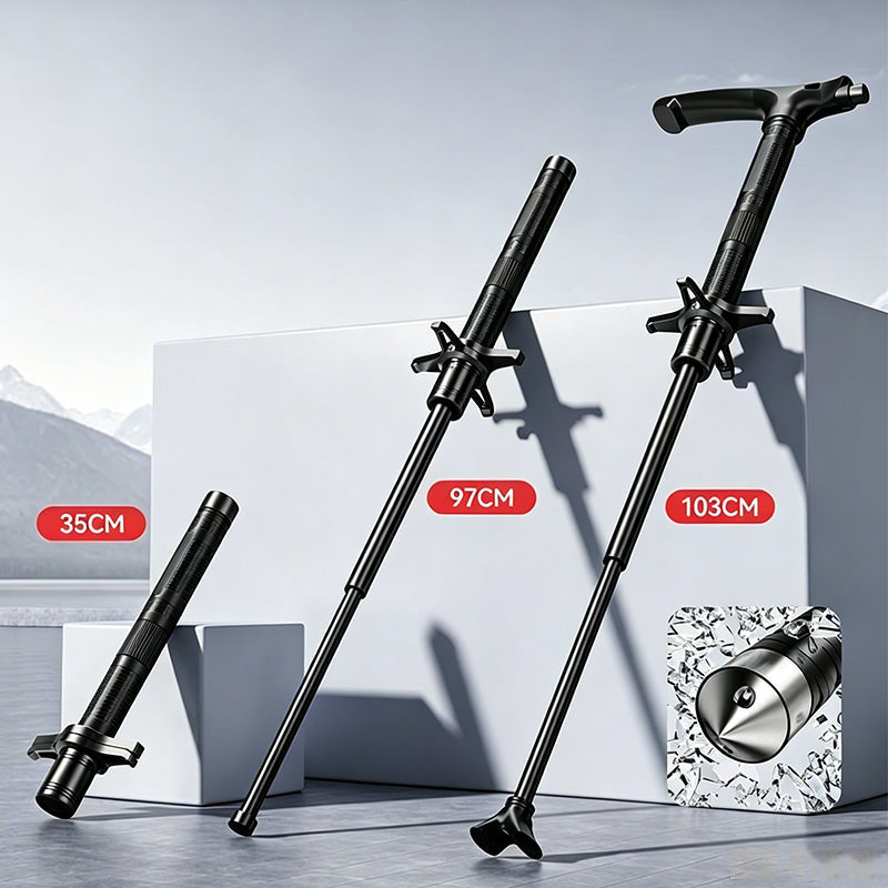 2-in-1 Multifunctional Trekking Pole with Portable Baton