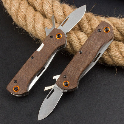 BM317 Portable Brown Linen Multifunctional Outdoor Knife