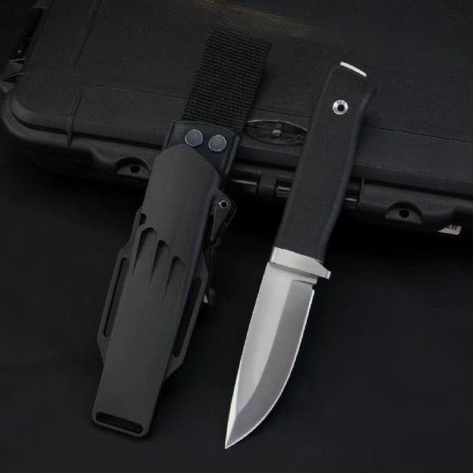 Powder Steel with Thermoplastic TPR Handle Outdoor Knife