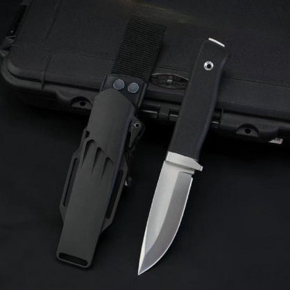 Powder Steel with Thermoplastic TPR Handle Outdoor Knife