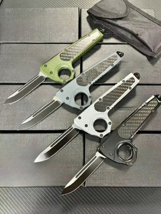 MT Zinc Alloy Carbon Brazing Material Single-Hole Outdoor Portable Knife