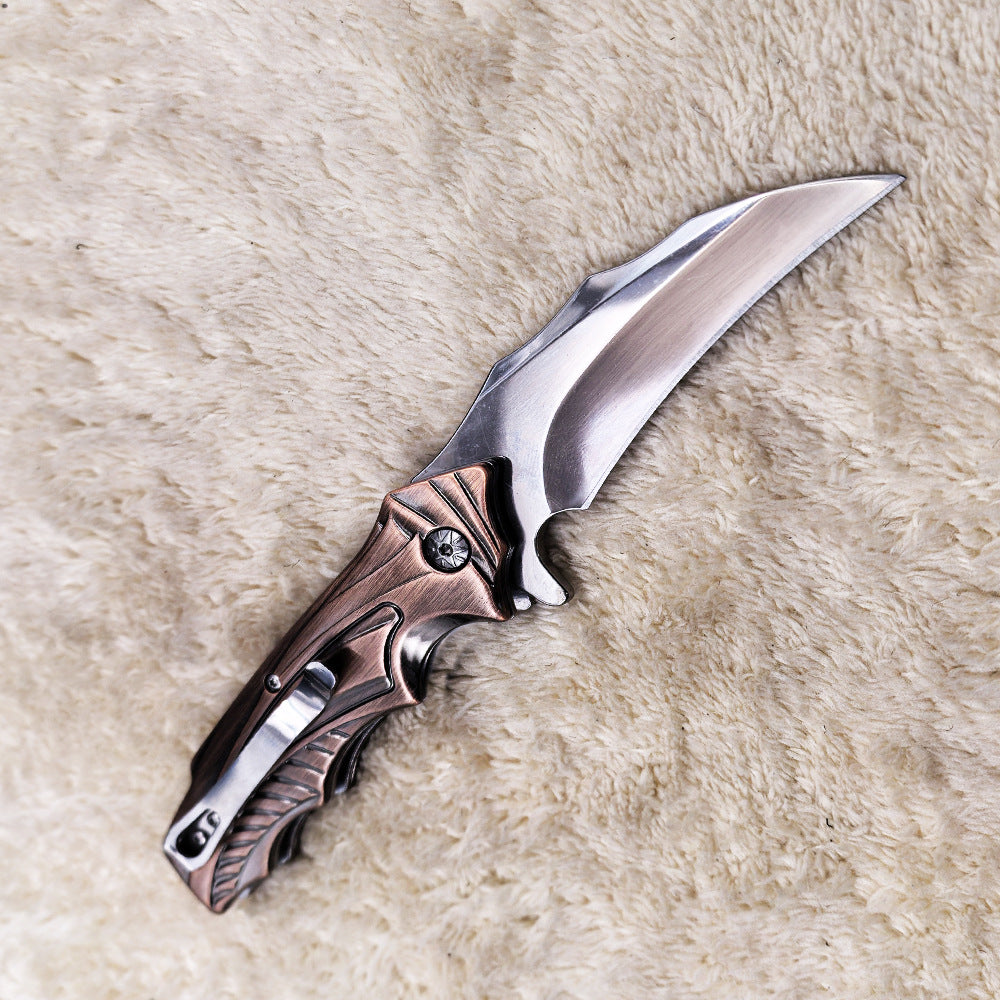 DA158 Creative Antique Bronze Handle Folding Outdoor Knife