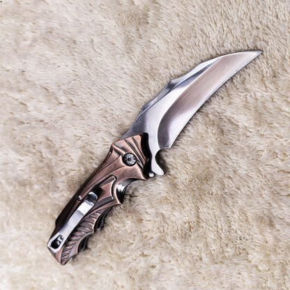 DA158 Creative Antique Bronze Handle Folding Outdoor Knife