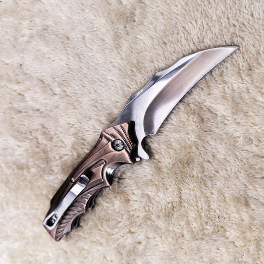 DA158 Creative Antique Bronze Handle Folding Outdoor Knife