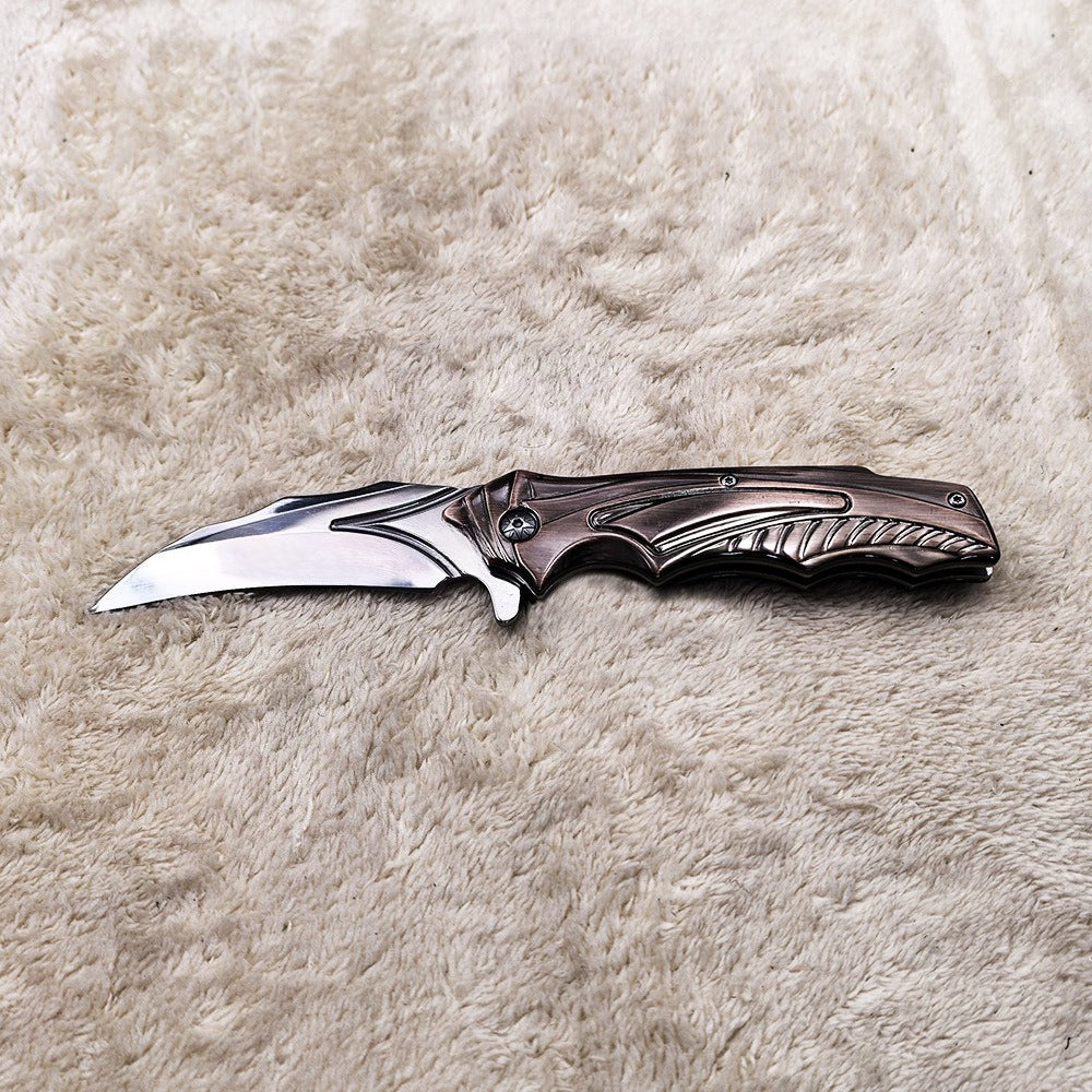DA158 Creative Antique Bronze Handle Folding Outdoor Knife