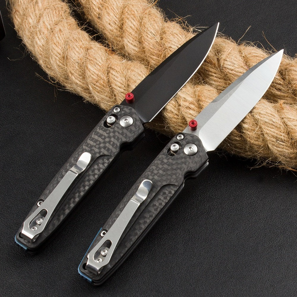 BM485 Carbon Fiber Handle D2 Outdoor Folding Knife