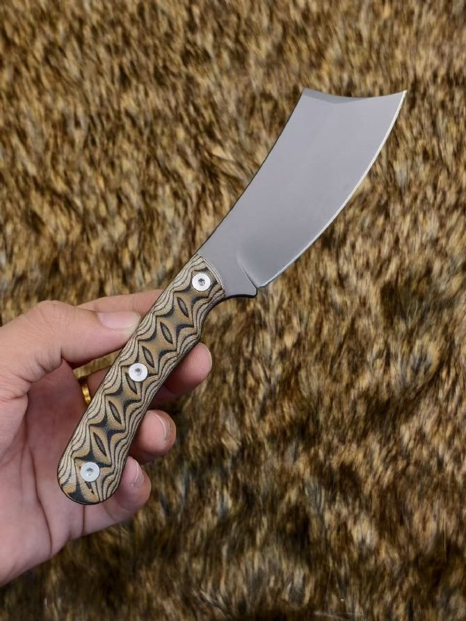 USA-10 Steel Dual-tone G10 Sand-colored K-sheath Outdoor Knife