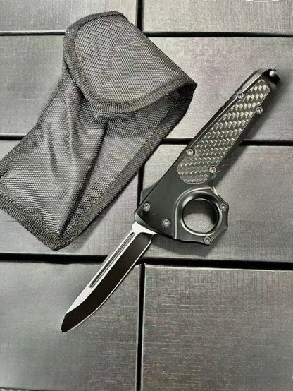 MT Zinc Alloy Carbon Brazing Material Single-Hole Outdoor Portable Knife