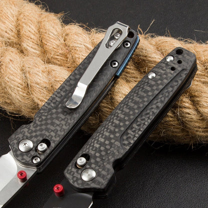 BM485 Carbon Fiber Handle D2 Outdoor Folding Knife