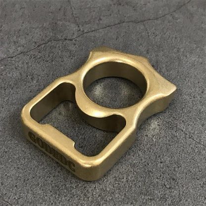 GOODEDC Stonewashed Brass Bottle Opening EDC Keychain Tool