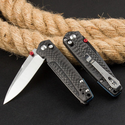 BM485 Carbon Fiber Handle D2 Outdoor Folding Knife