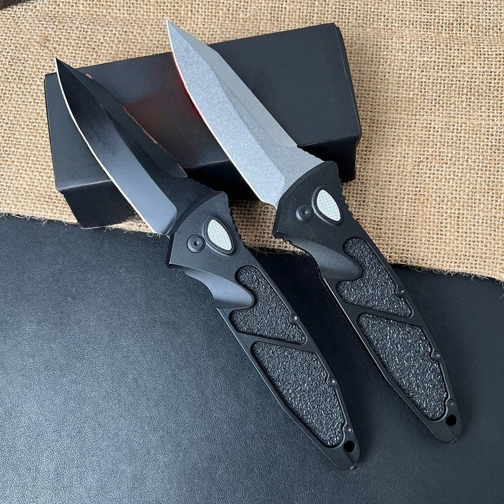 Damascus Steel-clad Aluminum Alloy Handle Outdoor Portable Knife