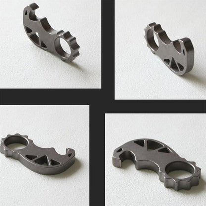 Titanium Monster Bottle Opener Multi-Function Keychain EDC Backpack Tool
