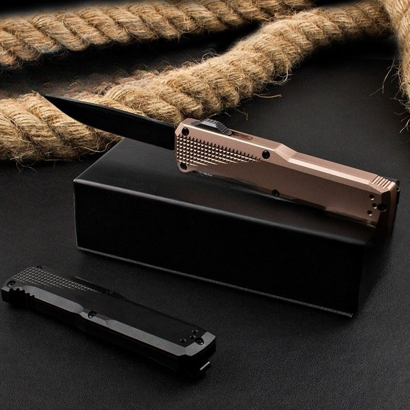 BM4600 T6 Aluminum Alloy Anodized Black Outdoor Portable Knife