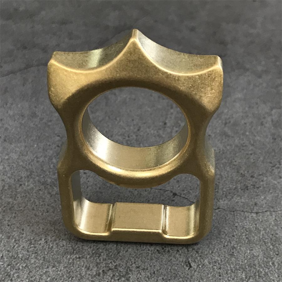 Stonewashed Brass Bottle Opening EDC Keychain Backpack EDC Tool