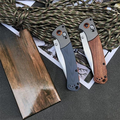 BM15080 G10 Handle and Sandalwood Handle Outdoor Folding Knife