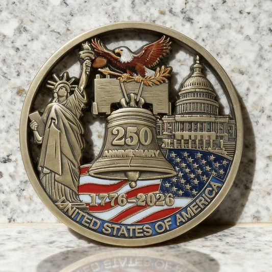 U.S. 250th Anniversary Statue of Liberty Commemorative Coin & Gift Medal