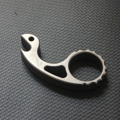 Titanium Alloy Snail Multi-function Bottle Opener Keychain Backpack EDC Tool