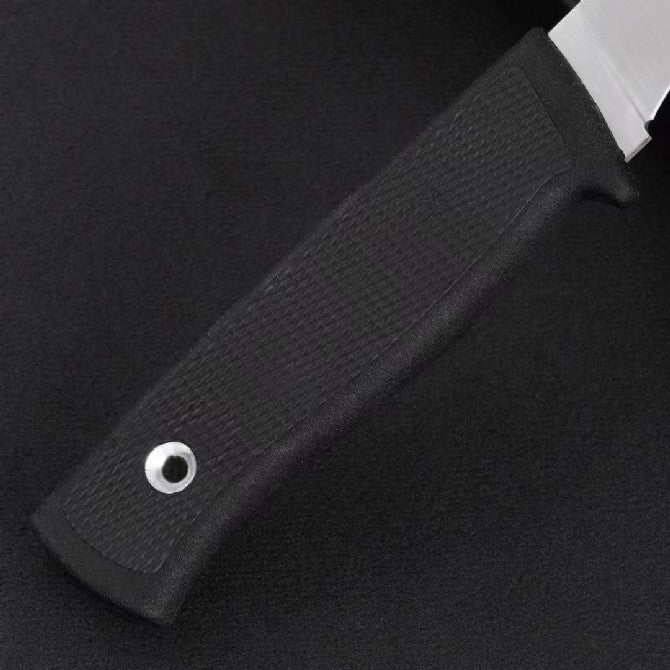 F2z Black Thermoplastic Elastic Rubber-Wrapped Handle Outdoor Knife