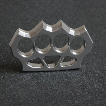 Front standing view of the grass shaped stainless steel duster showing hole alignment.