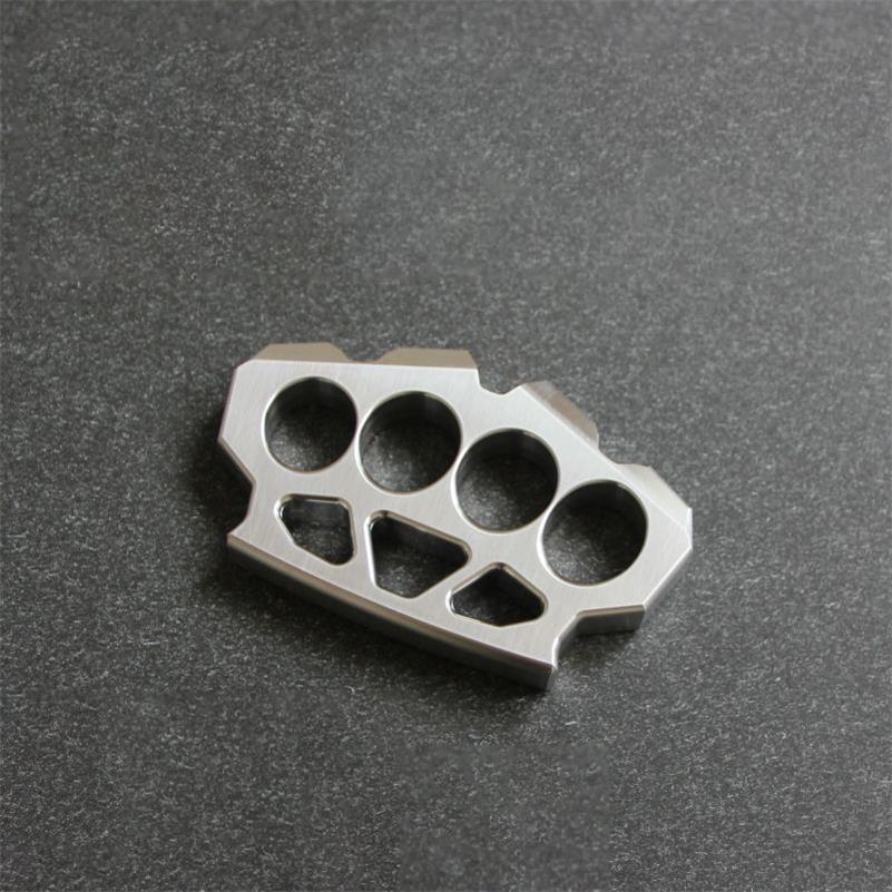 Close-up of the maple leaf shaped stainless steel duster highlighting beveled edges.