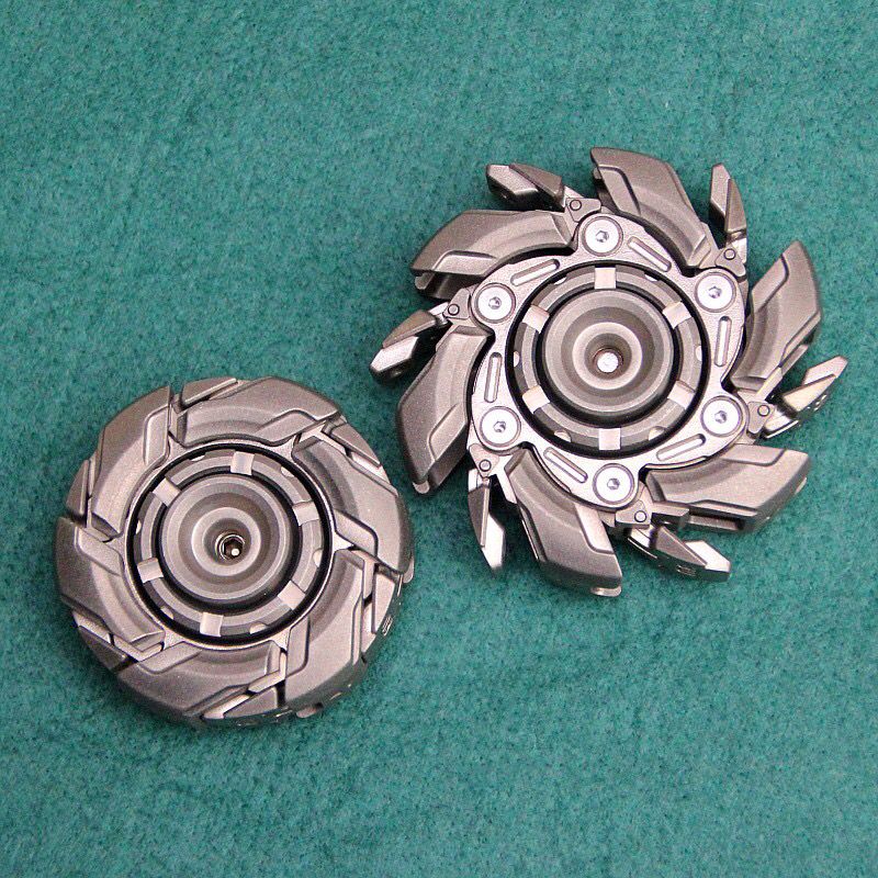 Top-down view of the open stress relief toy showing the joint layout, panel seams and overall open span