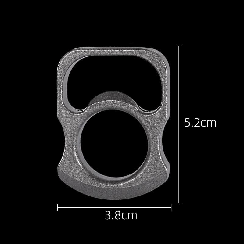 Dimension view of the opener tool marked at its full height and width against a black background