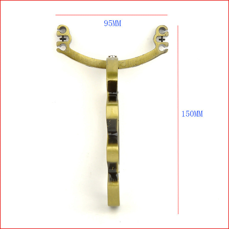 Front view with the fork mouth spanning 95mm and the overall height reaching 150mm