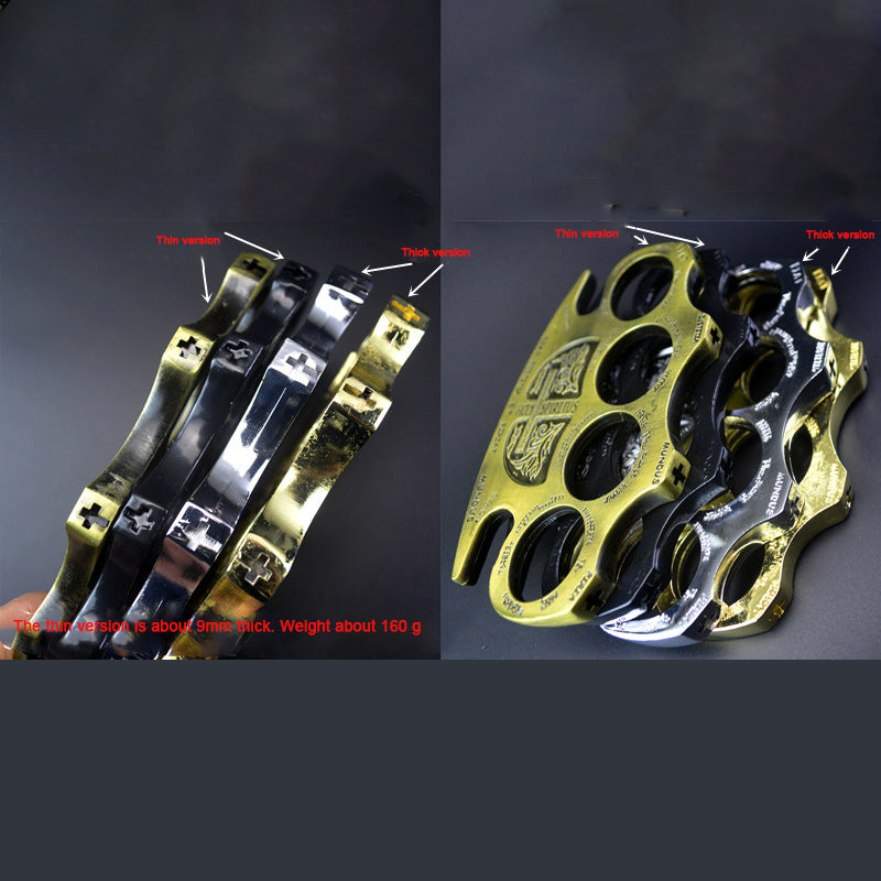 Comparison image of the thin and thick knuckle versions with the 9mm thin section noted at about 160g
